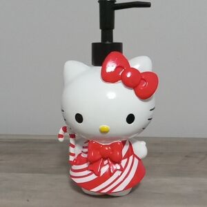 Hello Kitty Christmas Candy Cane Soap Dispenser New